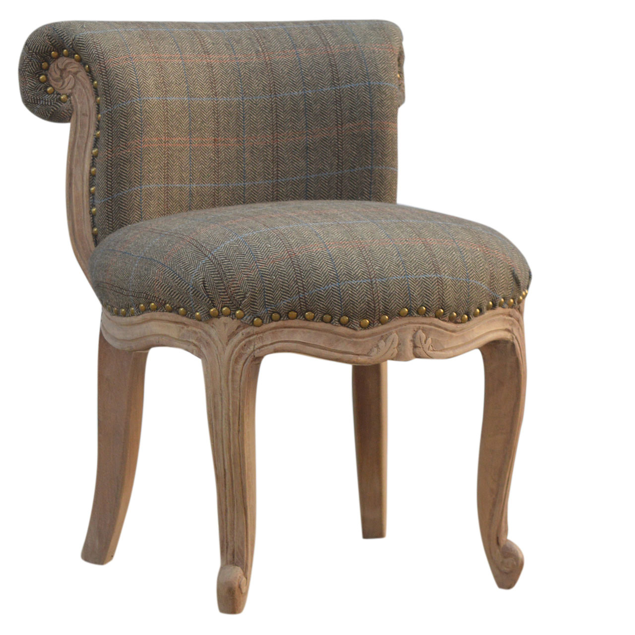 Multi Tweed Studded Chair - Image 2