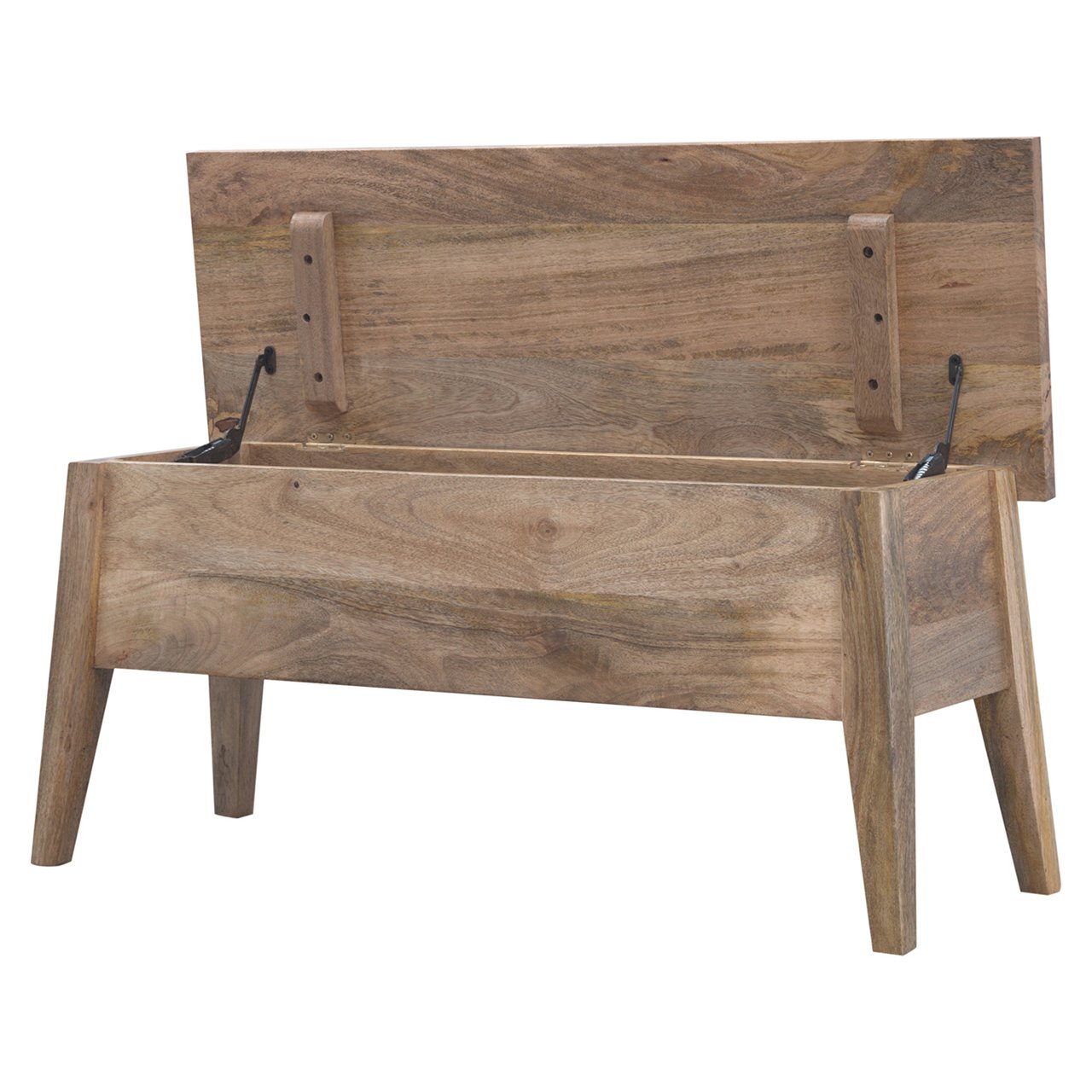 Solid Wood Lid Up Storage Bench - Image 5