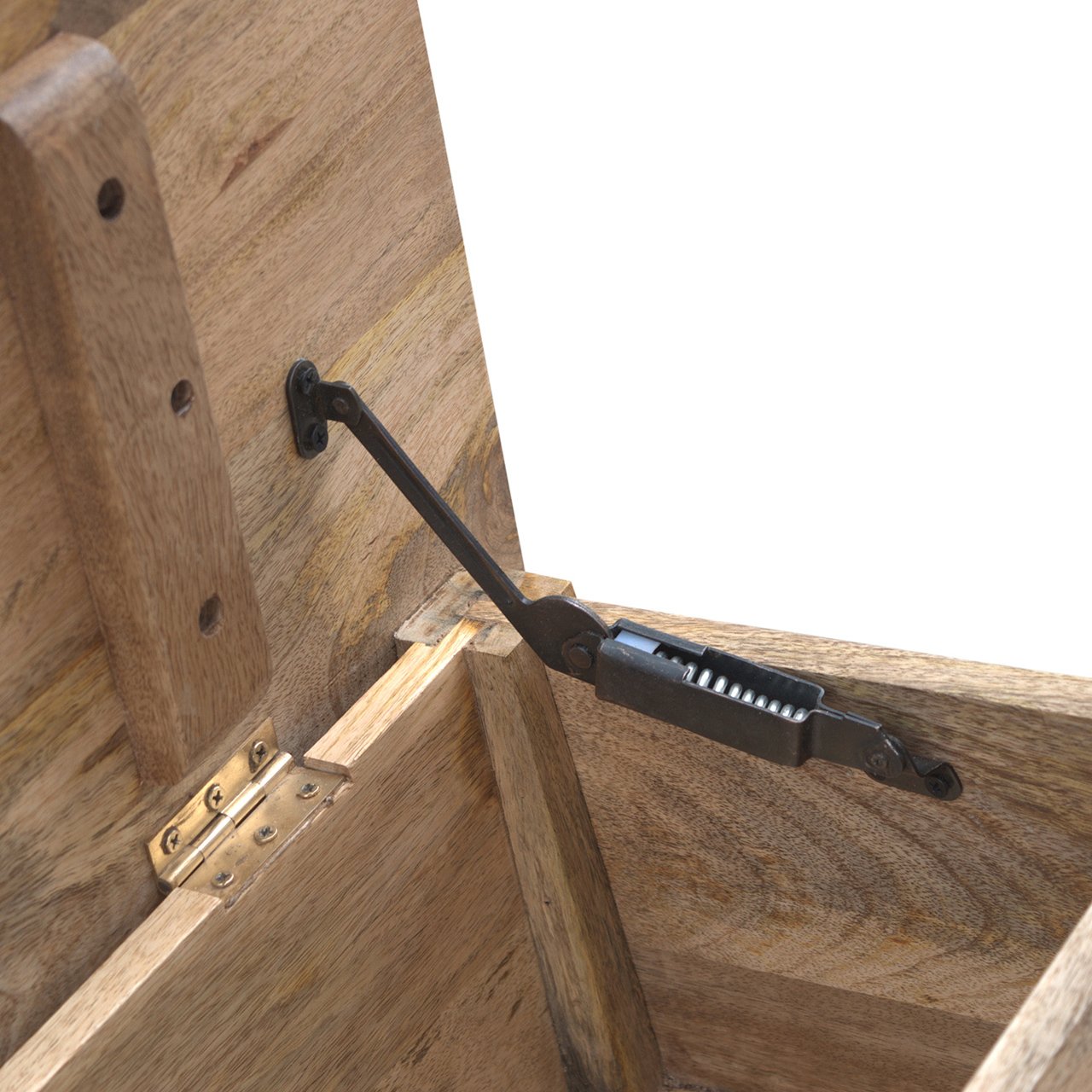 Solid Wood Lid Up Storage Bench - Image 6