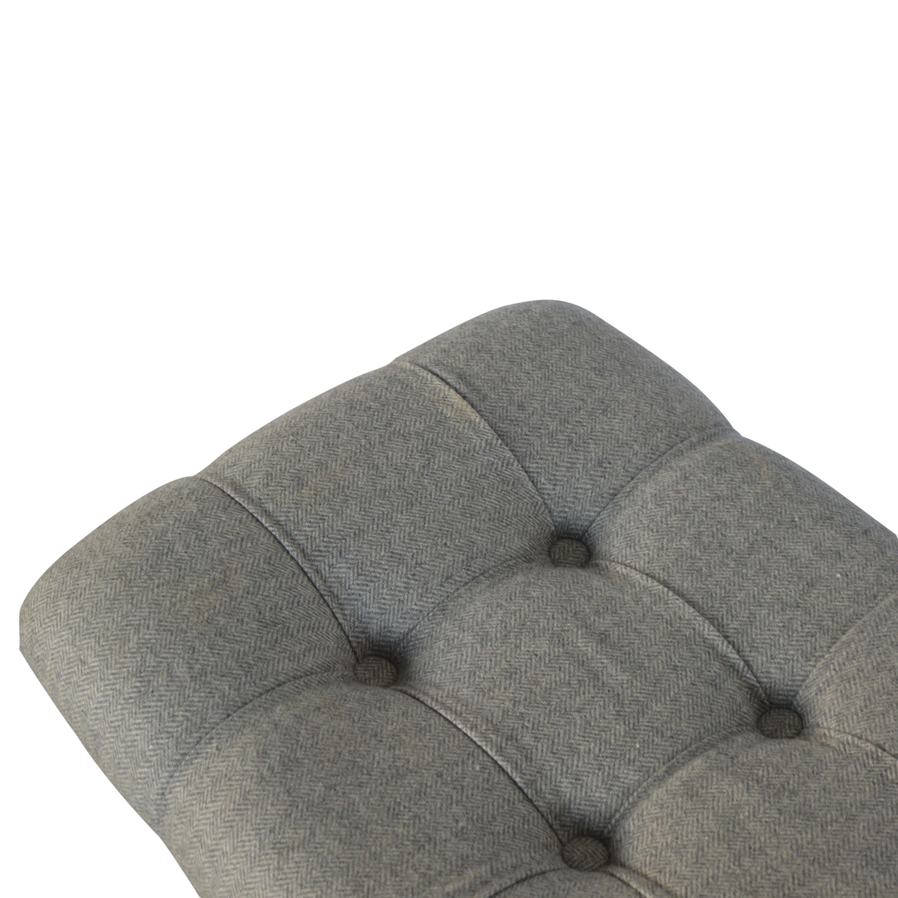 Curved Grey Tweed Bench - Image 10