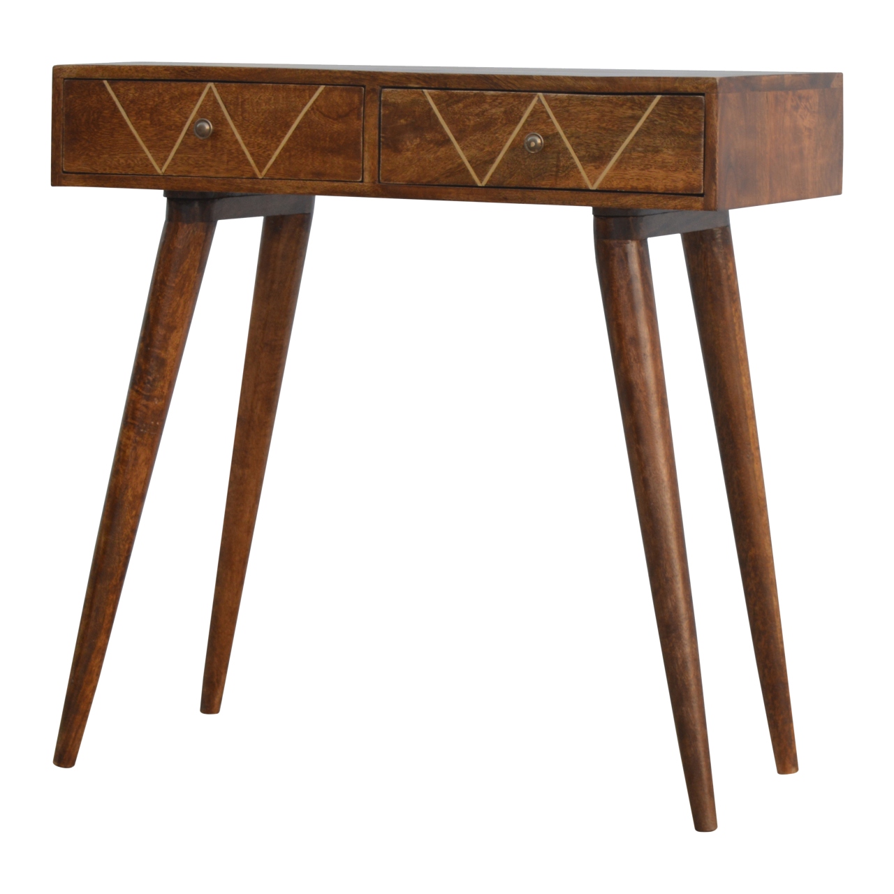 Geometric Brass Console Table - Image 8