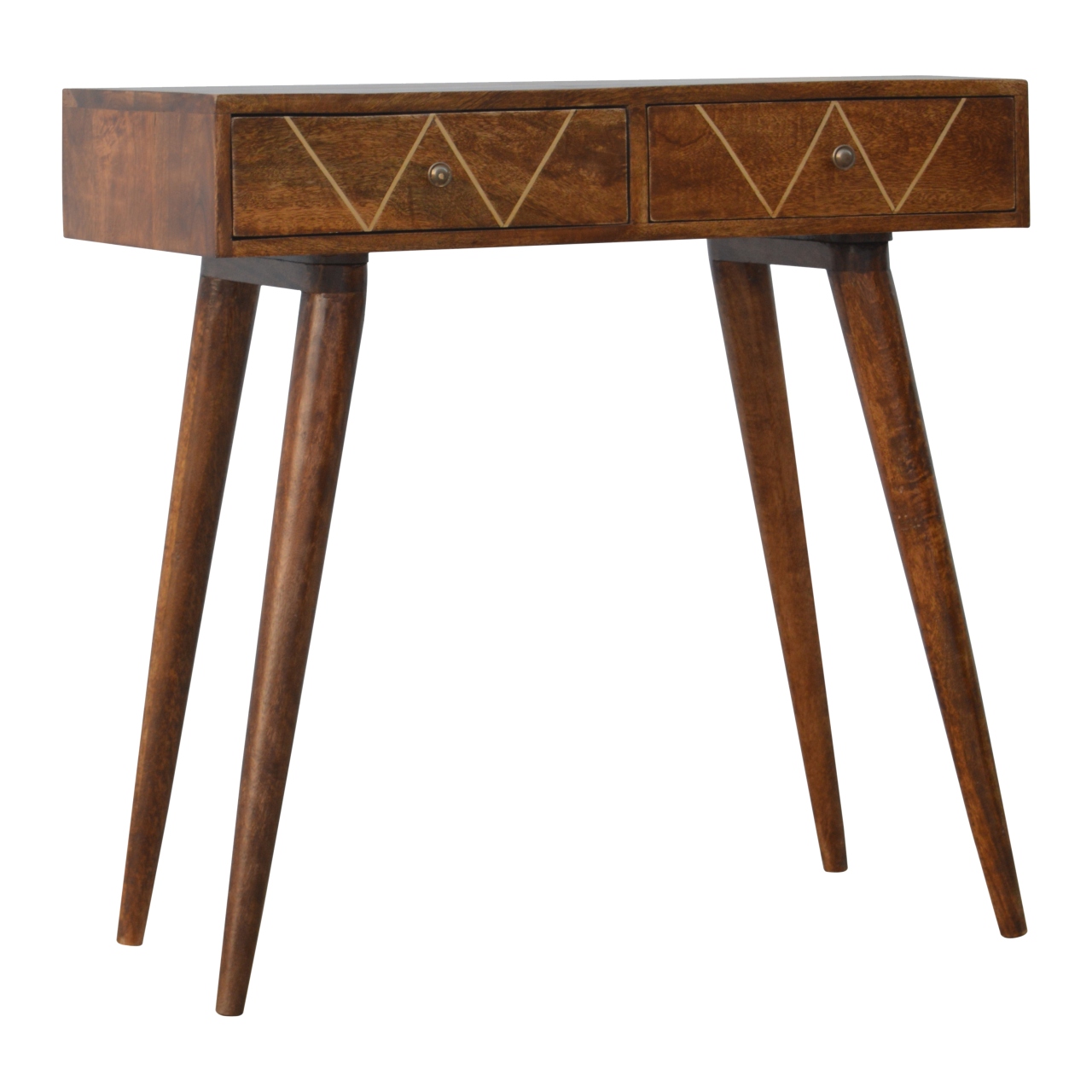 Geometric Brass Console Table - Image 2