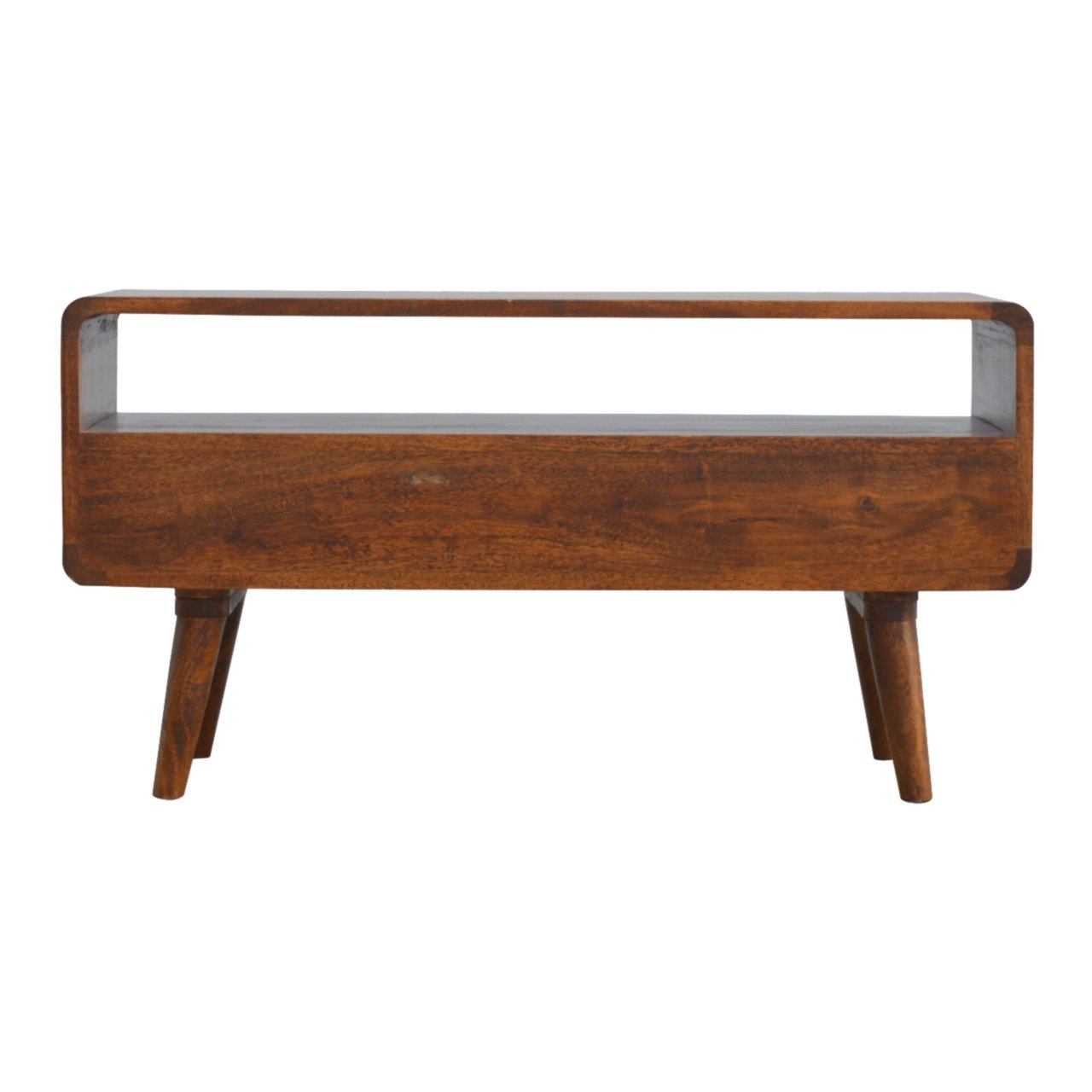 Curved Chestnut Media Unit - Image 9