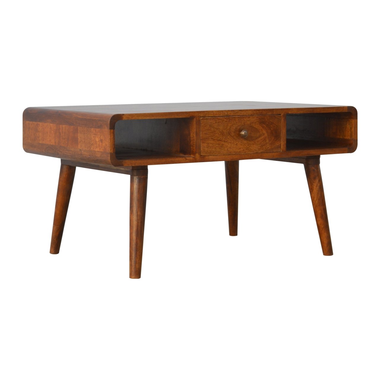 Curved Chestnut Coffee Table - Image 3