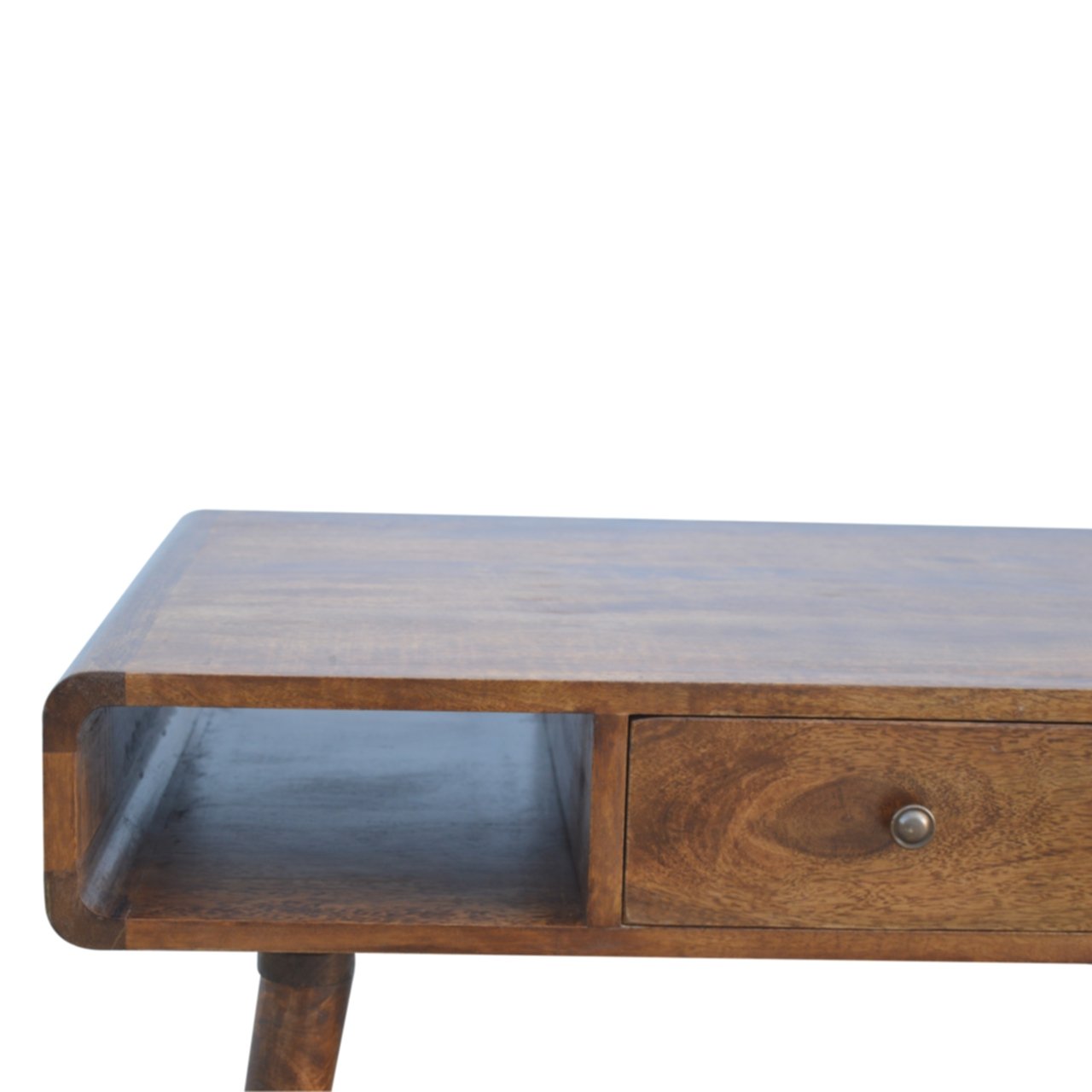 Curved Chestnut Coffee Table - Image 5