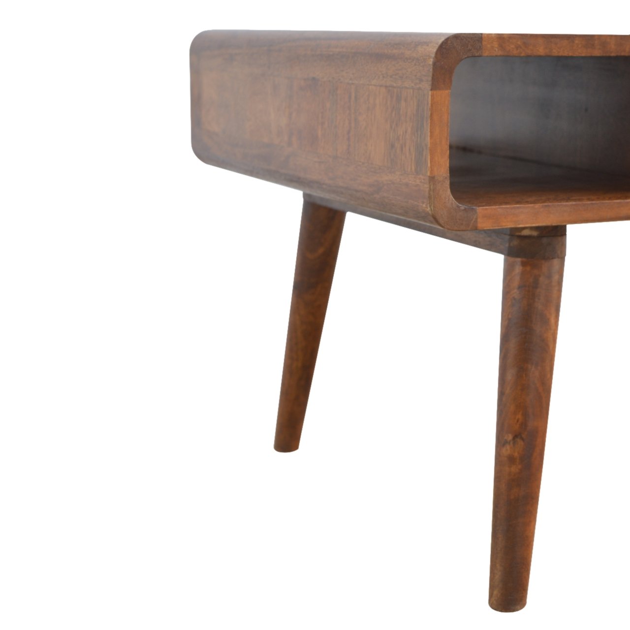 Curved Chestnut Coffee Table - Image 7