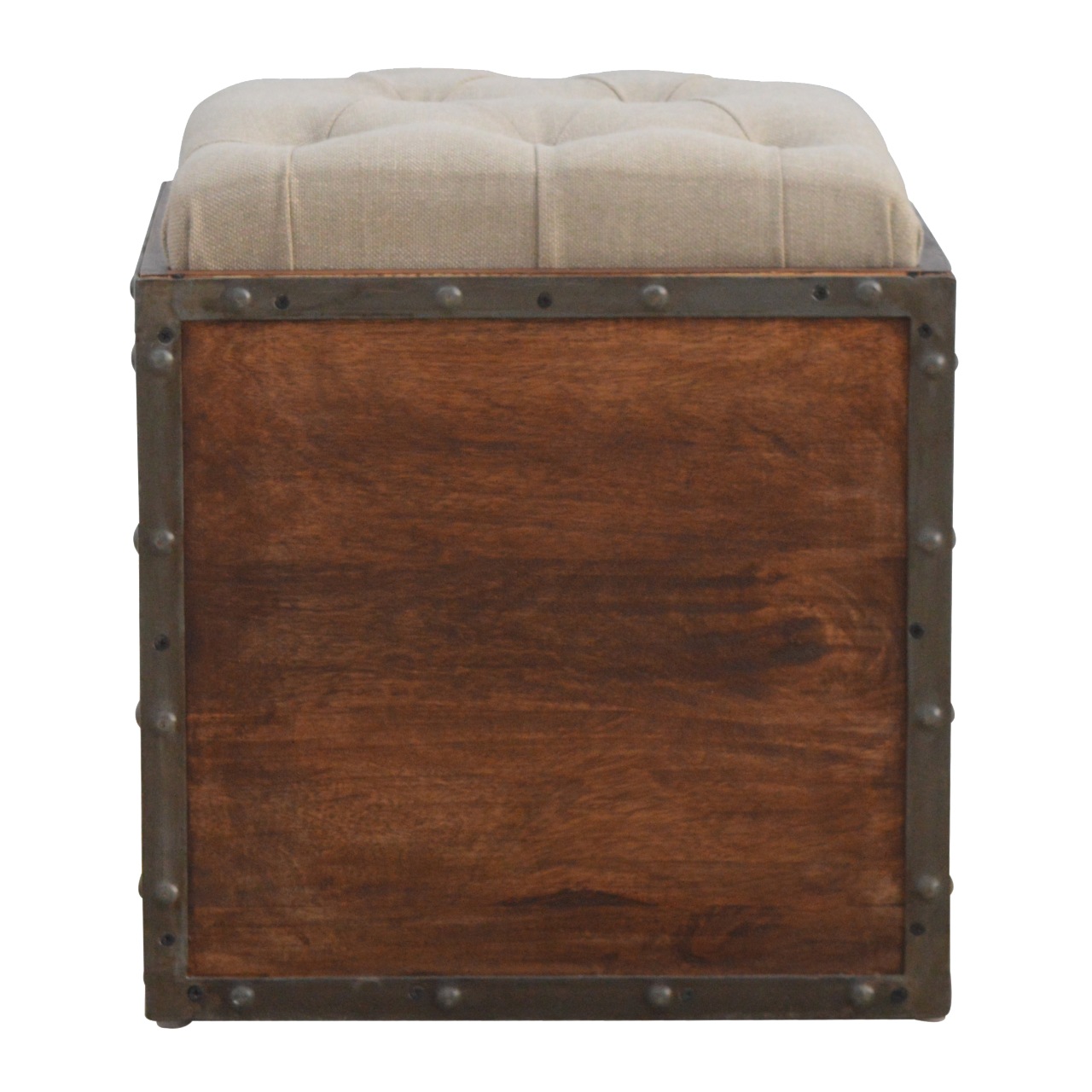 Country Style Box Storage Box With Padded Seat