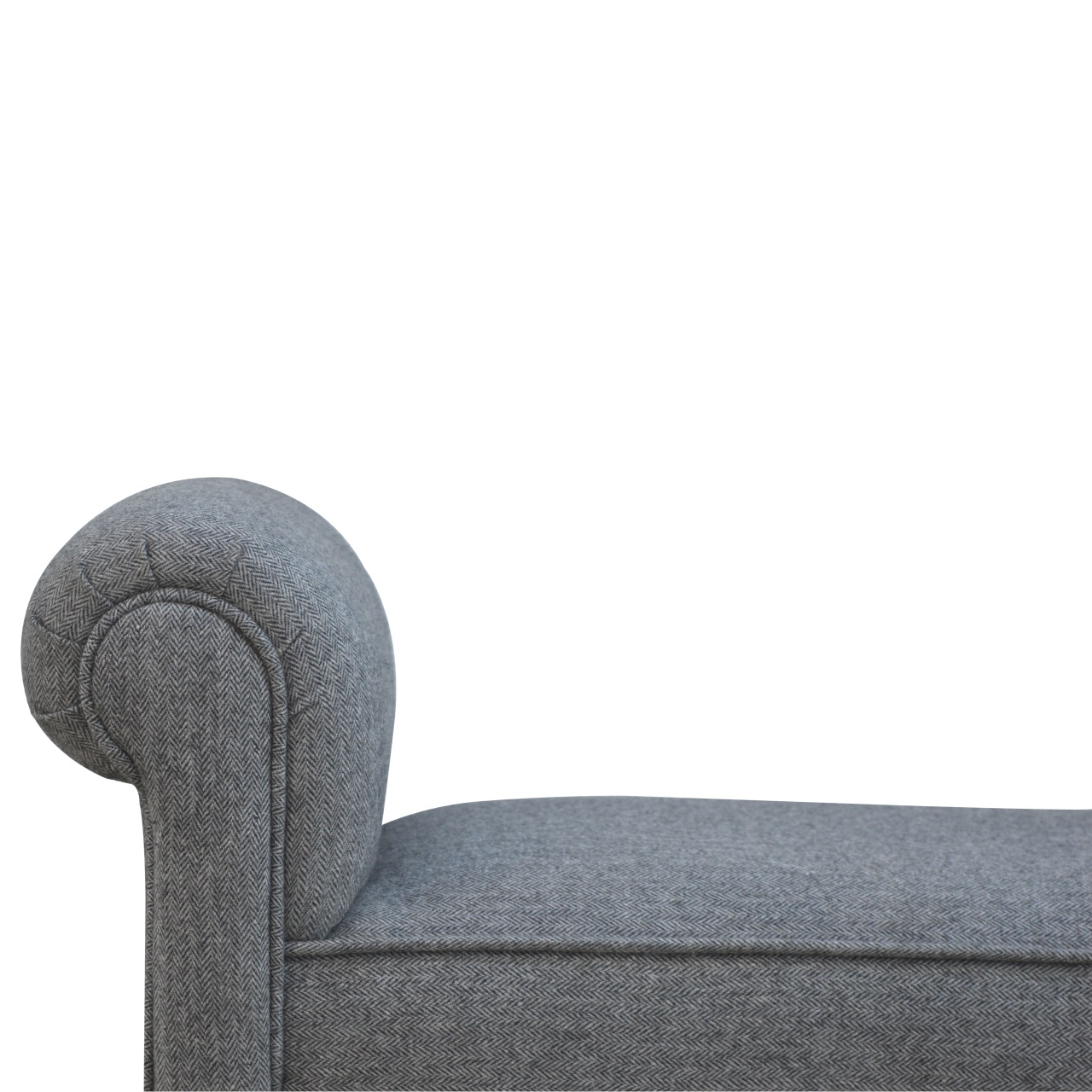 Black Tweed Bench with Turned Feet - Image 7