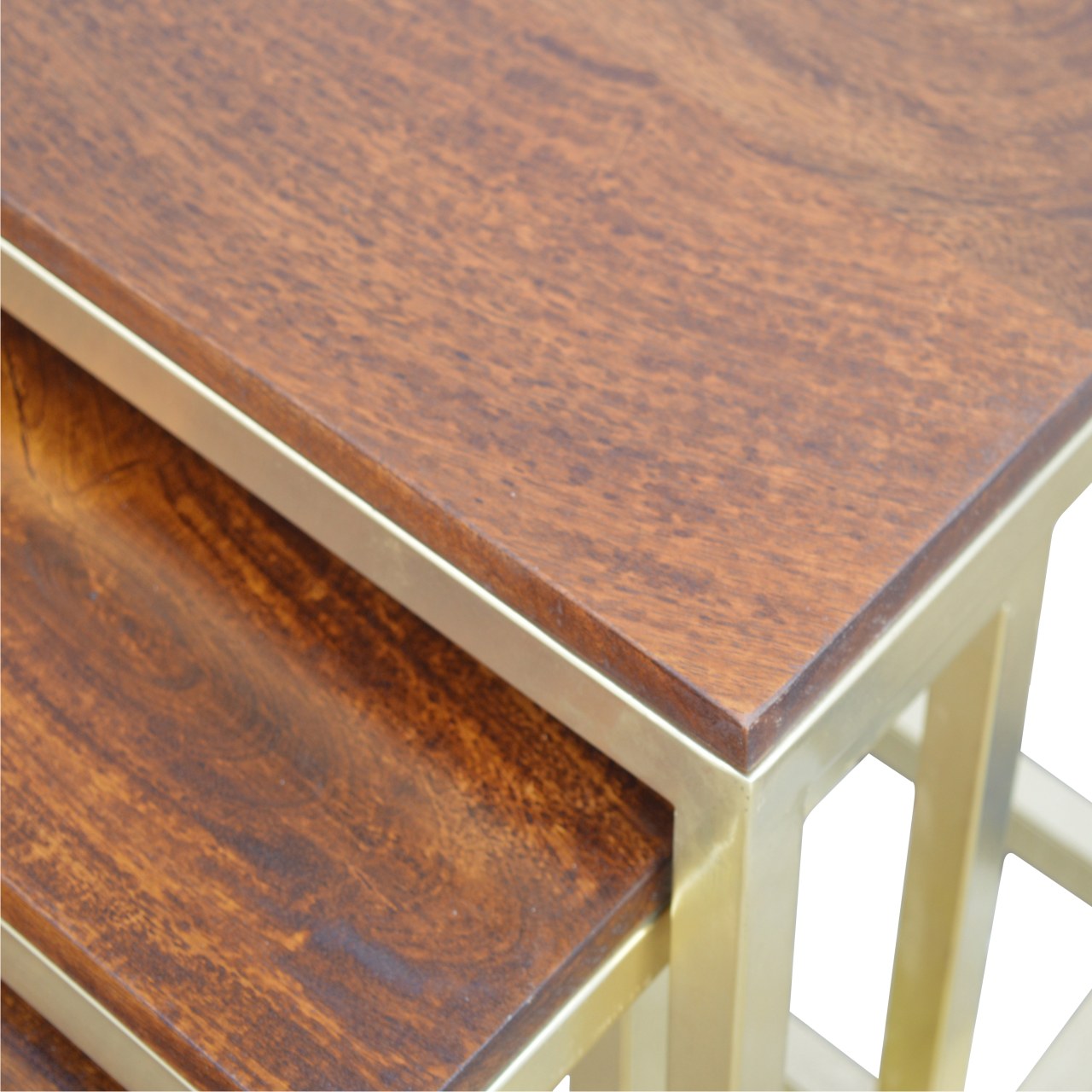 Chunky Gold Stool Set of 3 - Image 7