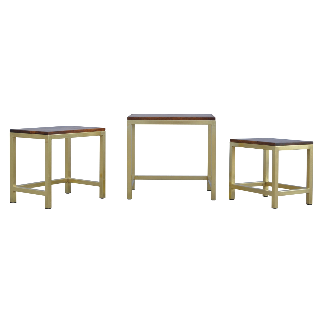Chunky Gold Stool Set of 3 - Image 3