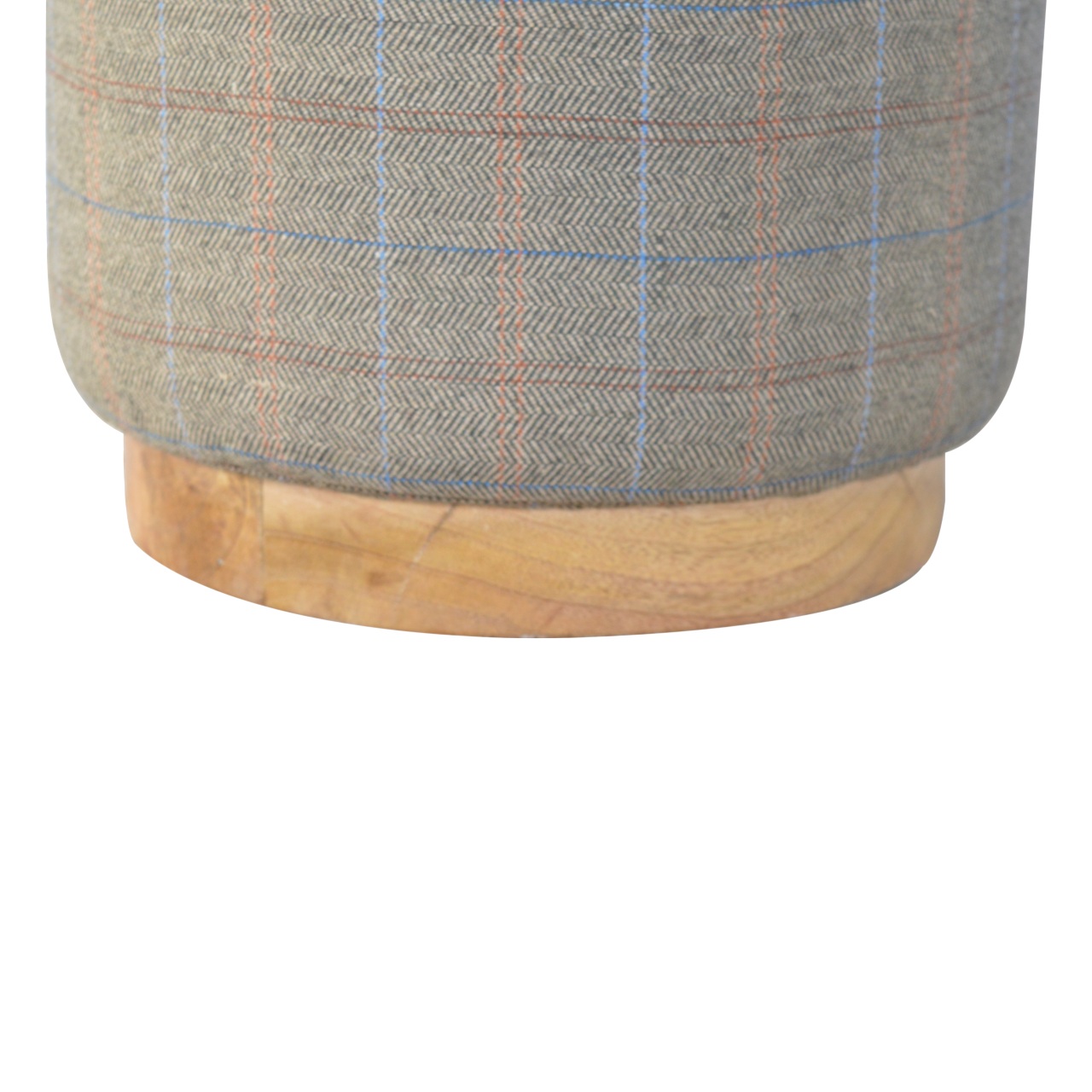Multi Tweed Round Footstool - Image 5