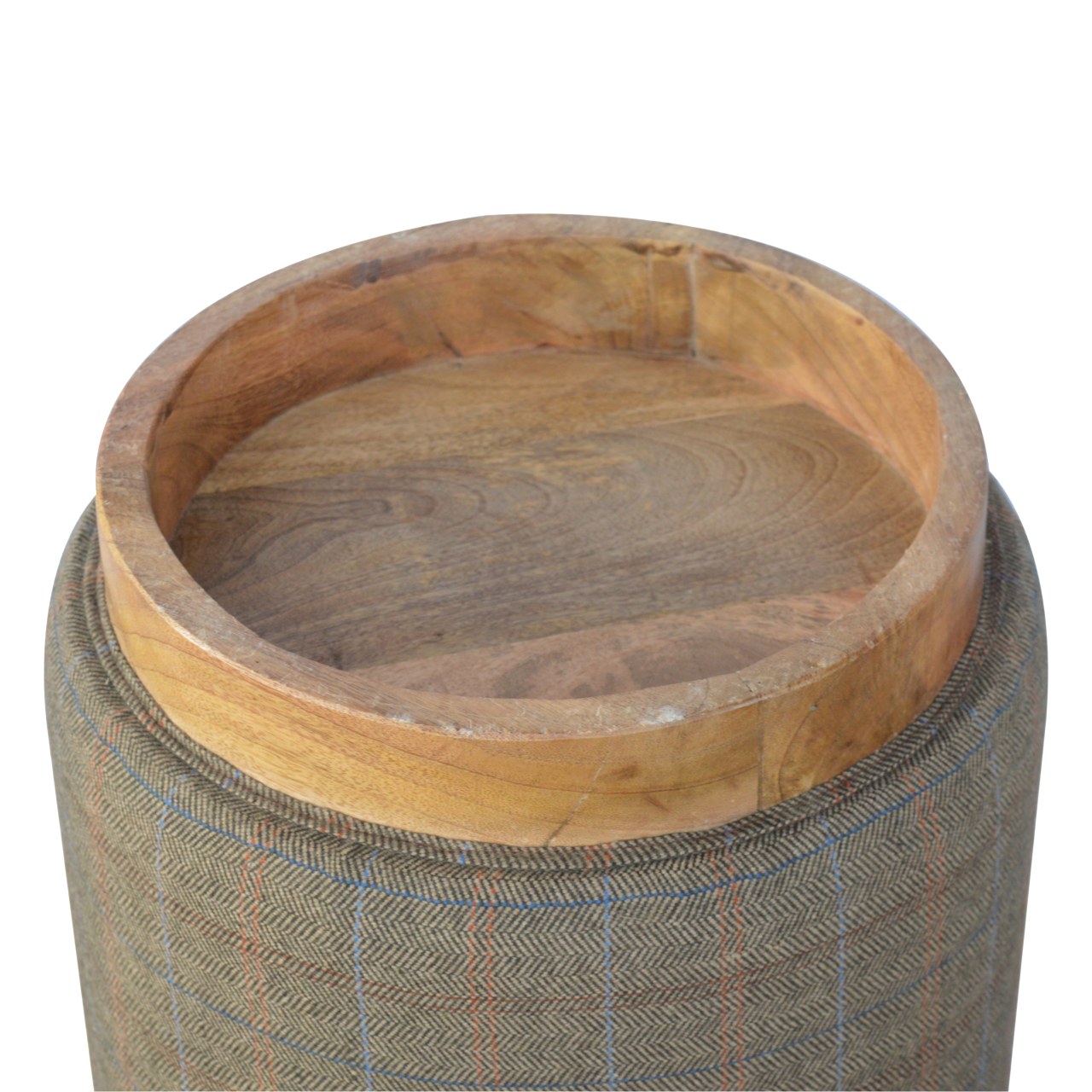 Multi Tweed Round Footstool - Image 6