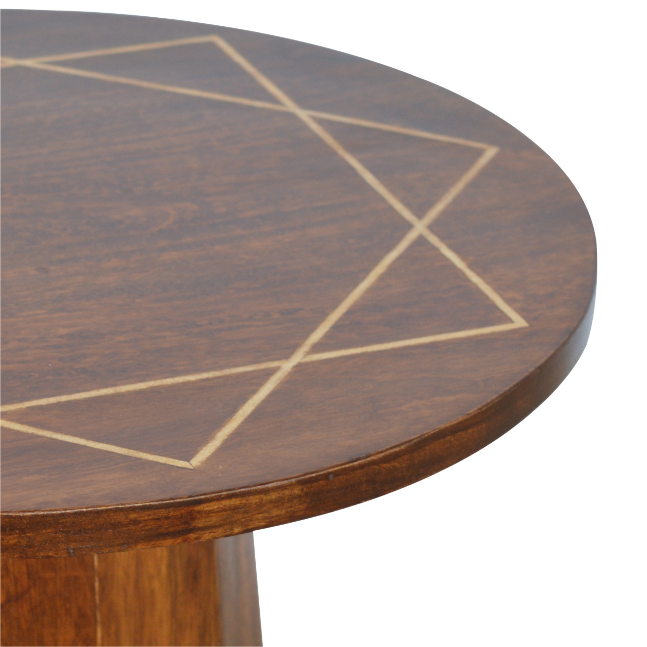Geometric Brass Inlay End Table - Image 7