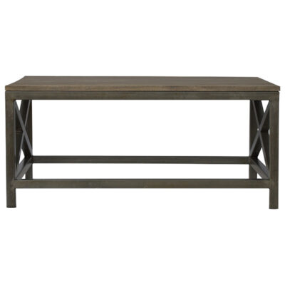 Industrial Cross Metal Oatmeal Coffee Table