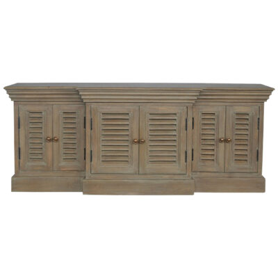 Grey Wash Shutter TV Cabinet