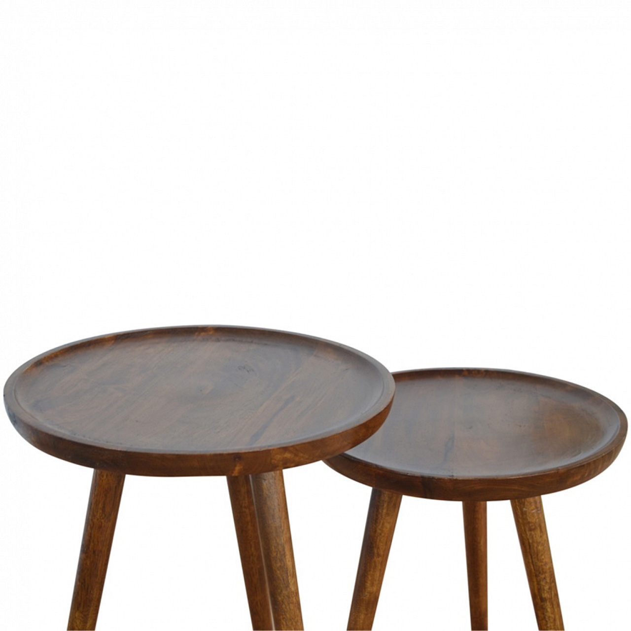 Chestnut Tray Nesting Stools - Image 3
