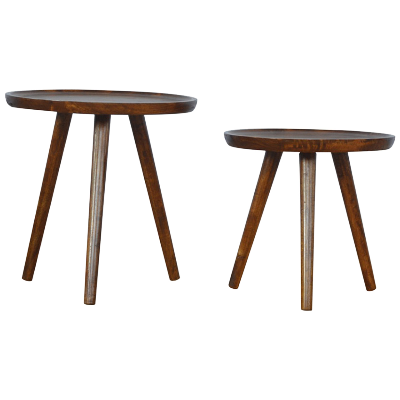 Chestnut Tray Nesting Stools - Image 8