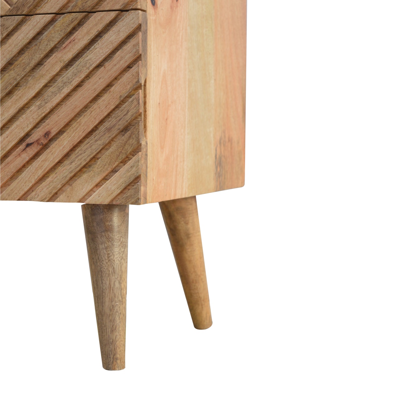 Lille 2 Drawer Oak-ish Bedside - Image 10