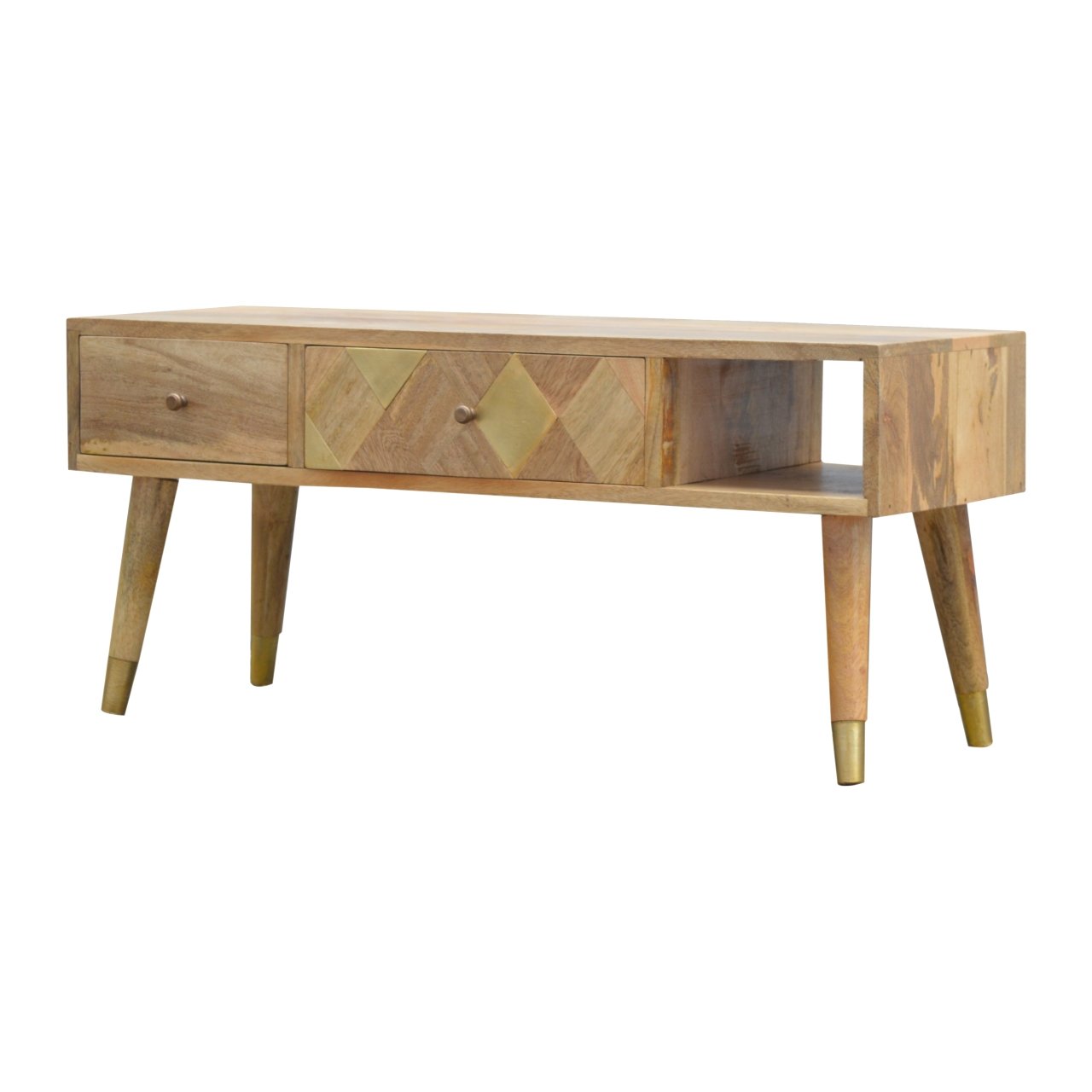 Oak-ish Gold Inlay Media Unit - Image 4