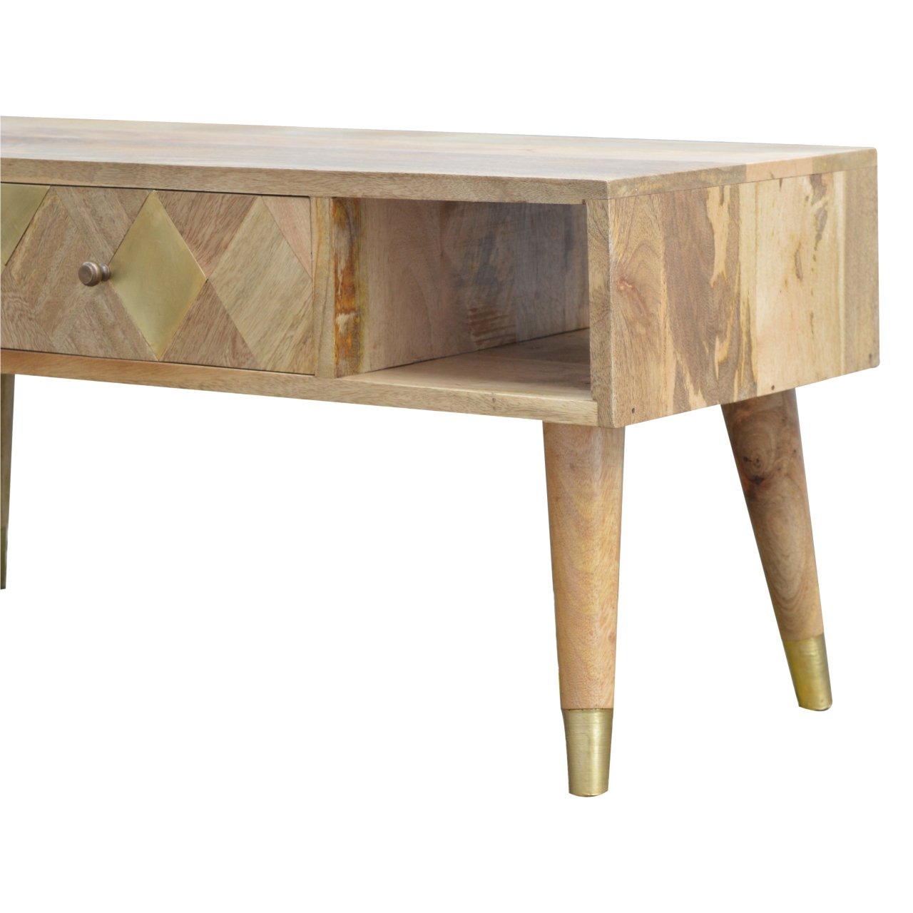 Oak-ish Gold Inlay Media Unit - Image 7