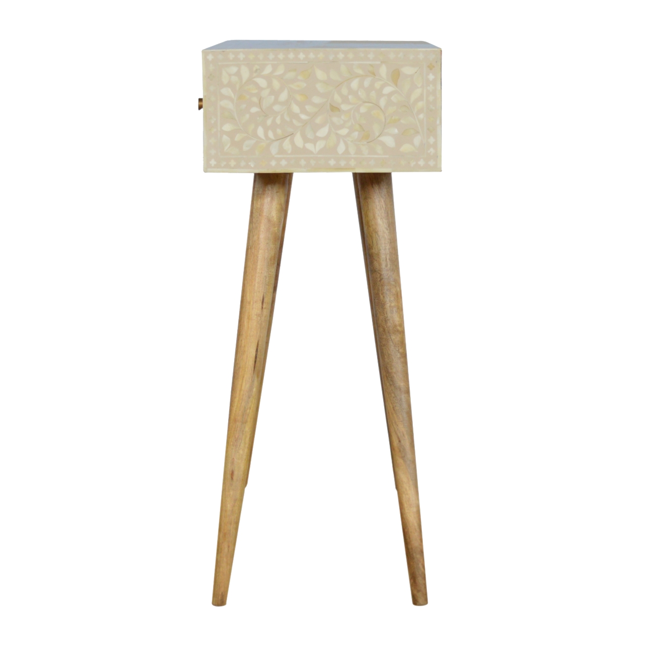 Floral Bone Inlay Console Table - Image 9