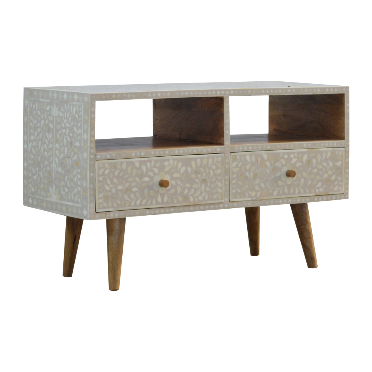 Floral Bone Inlay Media Unit - Image 3