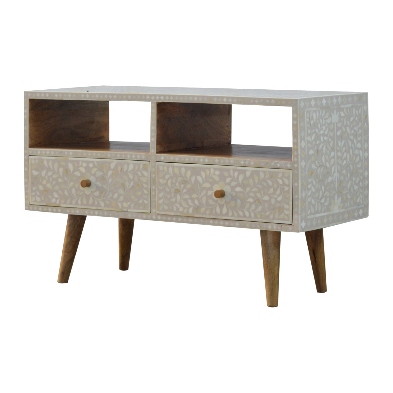 Floral Bone Inlay Media Unit - Image 4