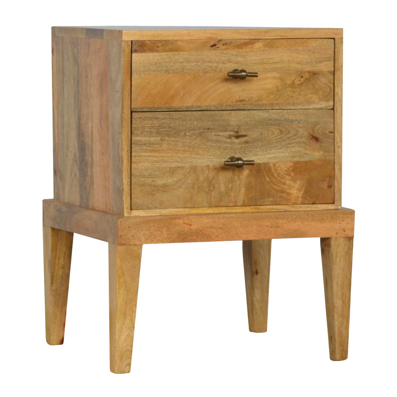 Solid Wood Bedside with T-Bar Knobs - Image 3