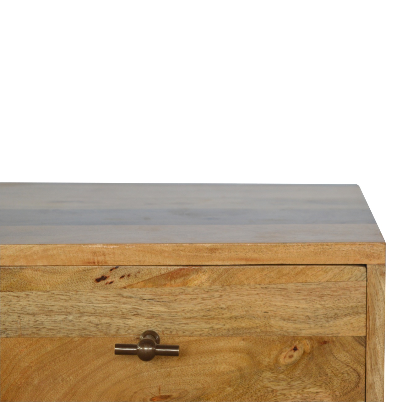 Solid Wood Bedside with T-Bar Knobs - Image 5