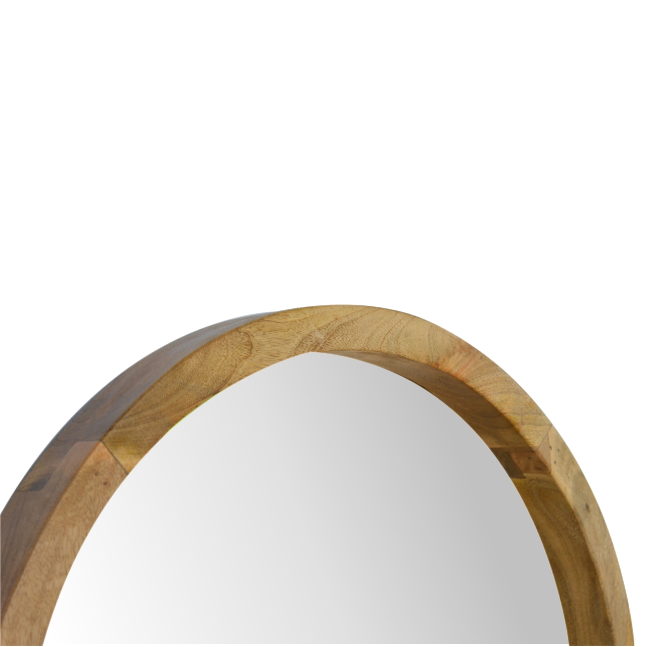 Wooden Round Mirror with 1 Shelf - Image 3