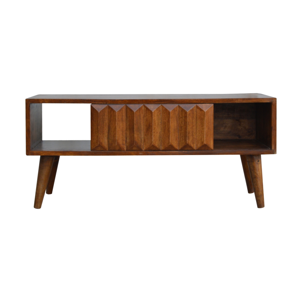 Chestnut Prism Sliding Media Unit - Image 2