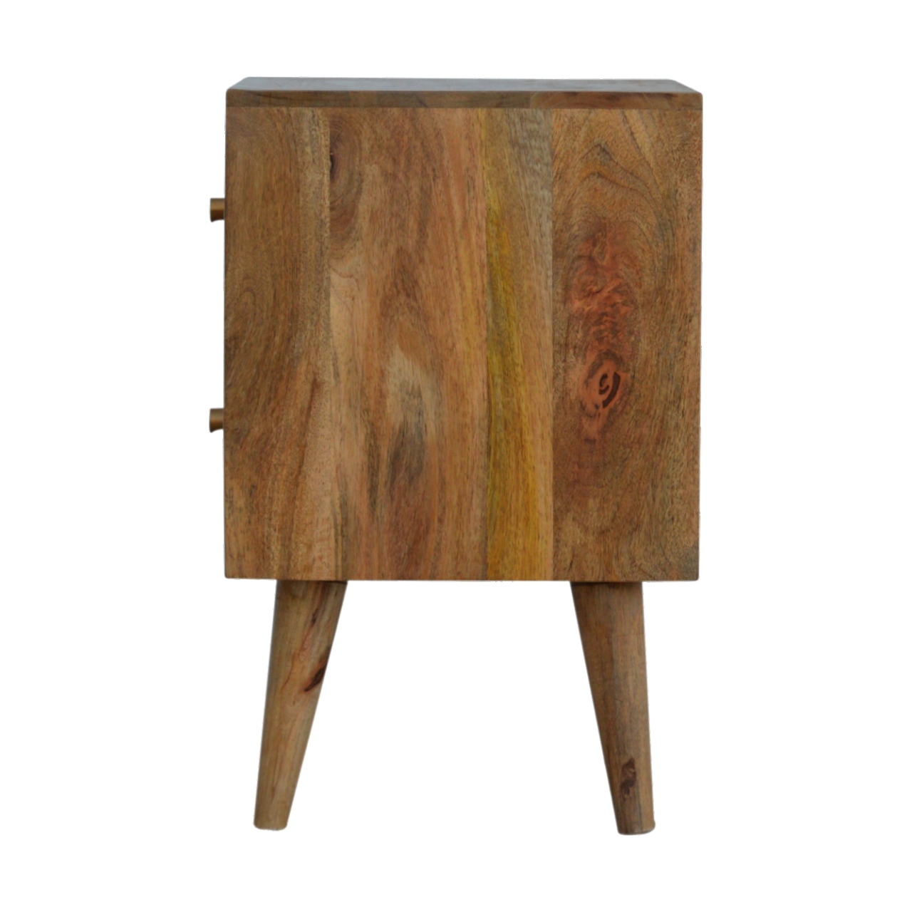 Cube Carved 2 Drawer Bedside - Image 8
