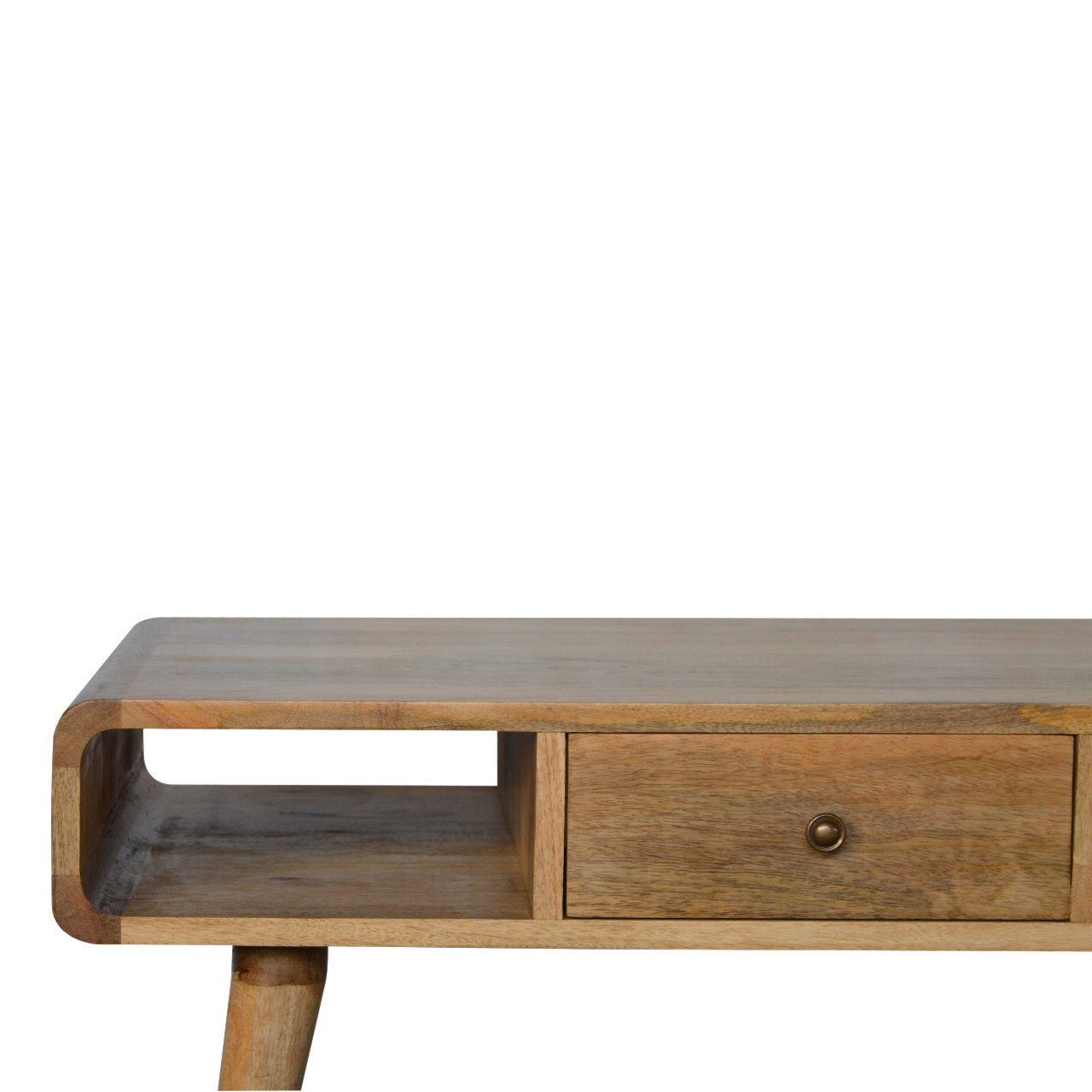 Curved Oak-ish Coffee Table - Image 7