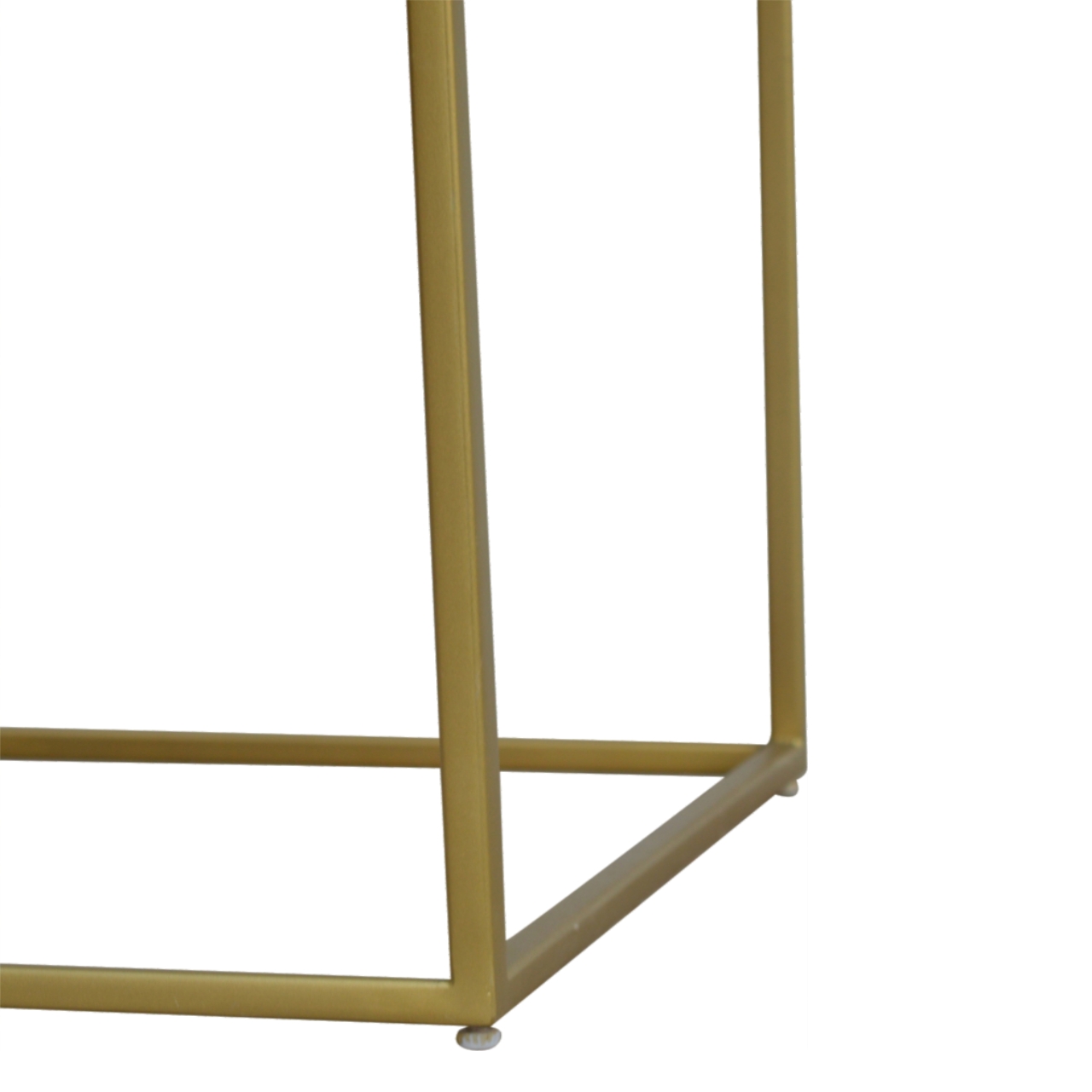 Pink Velvet Gold Base Footstool - Image 9