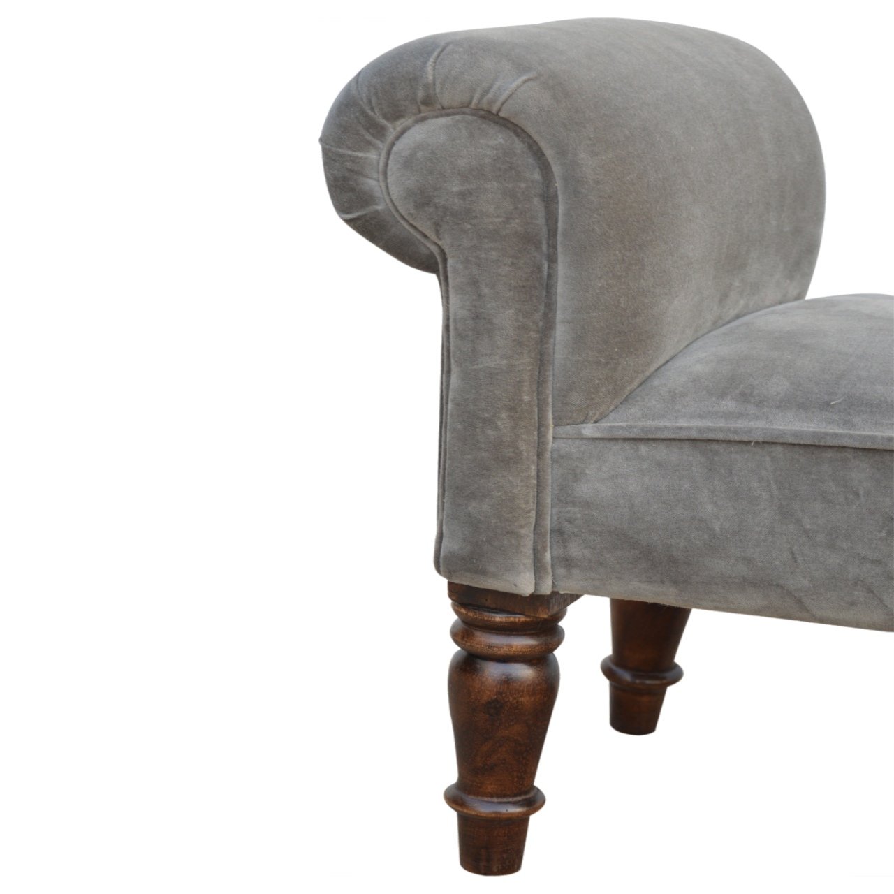 Grey Velvet Bench - Image 8