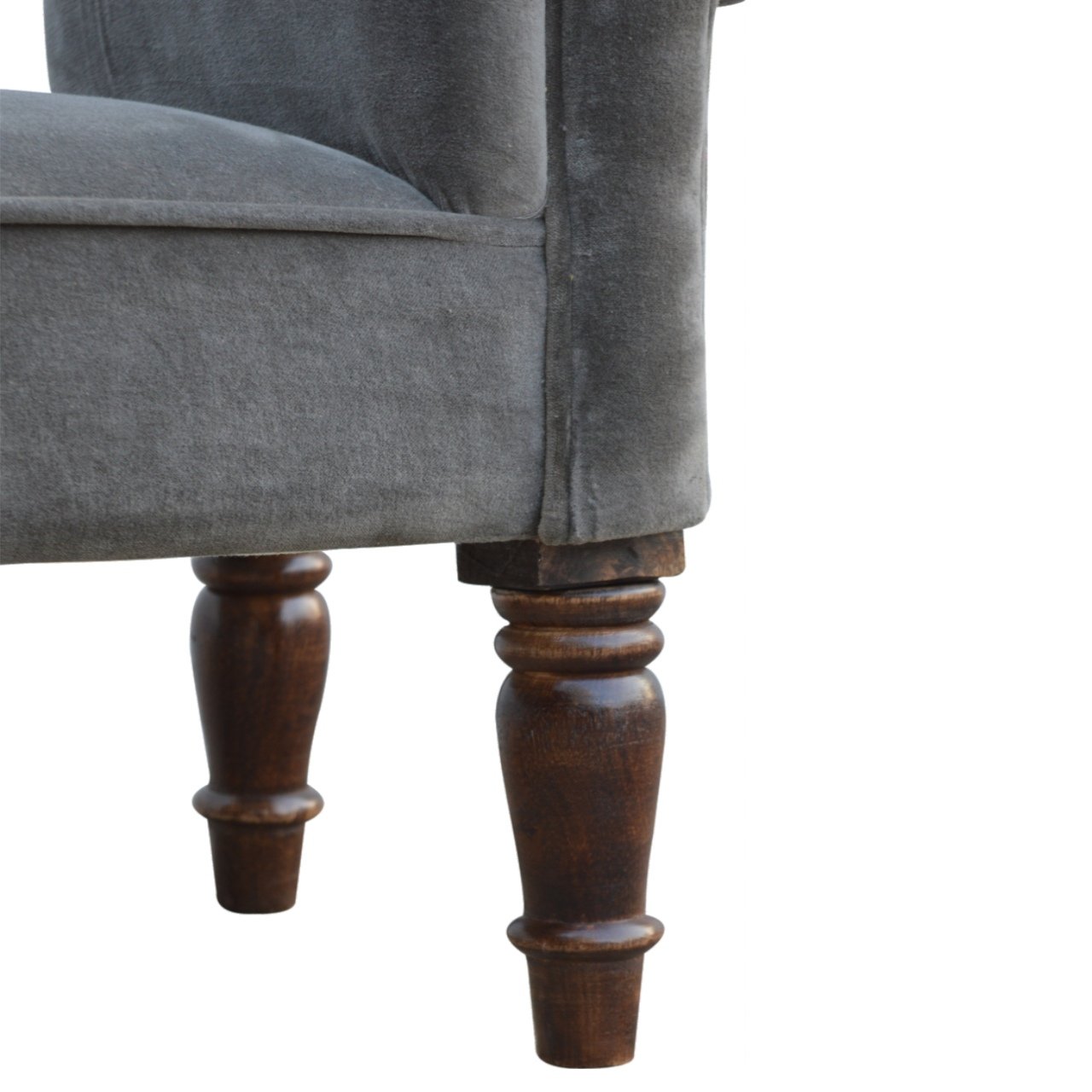 Grey Velvet Bench - Image 5