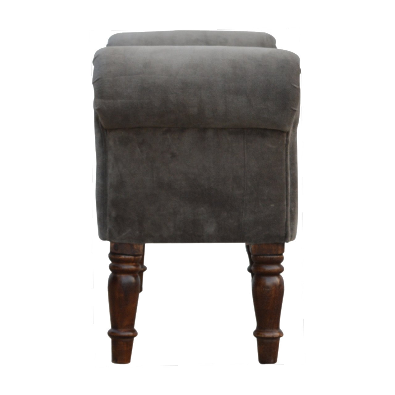 Grey Velvet Bench - Image 9