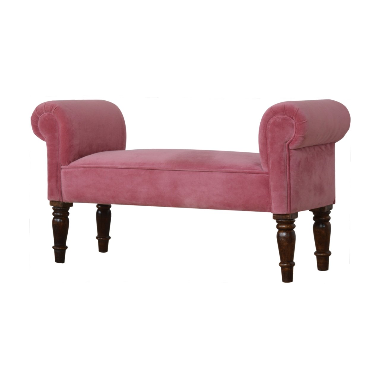 Pink Velvet Bench - Image 3
