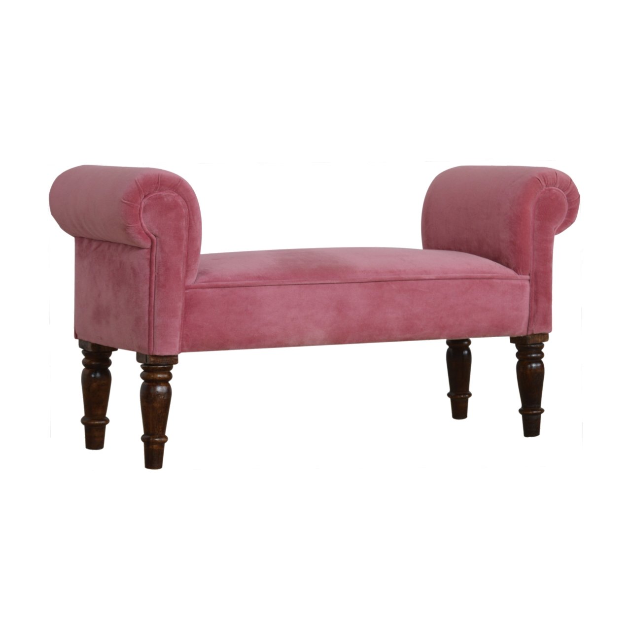 Pink Velvet Bench - Image 2