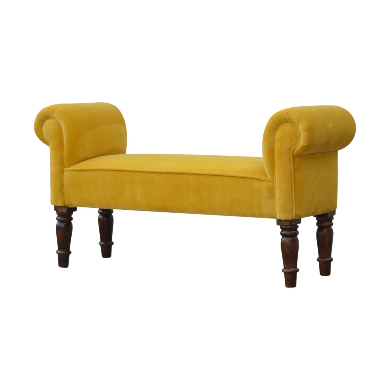 Mustard Velvet Bench - Image 2