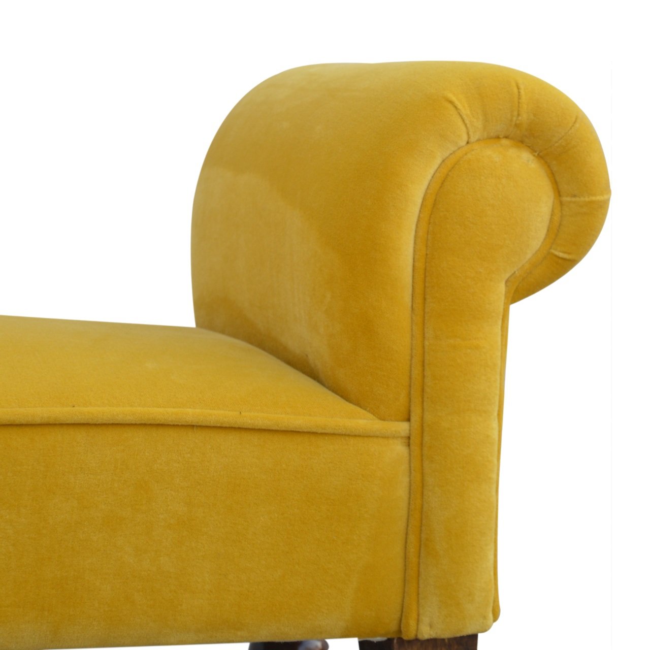 Mustard Velvet Bench - Image 6