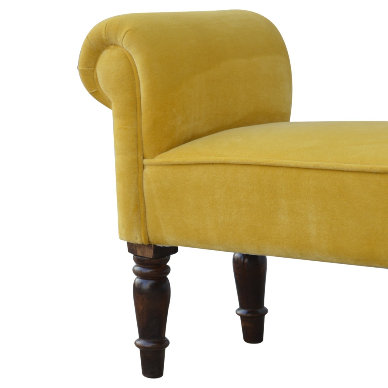 Mustard Velvet Bench - Image 5