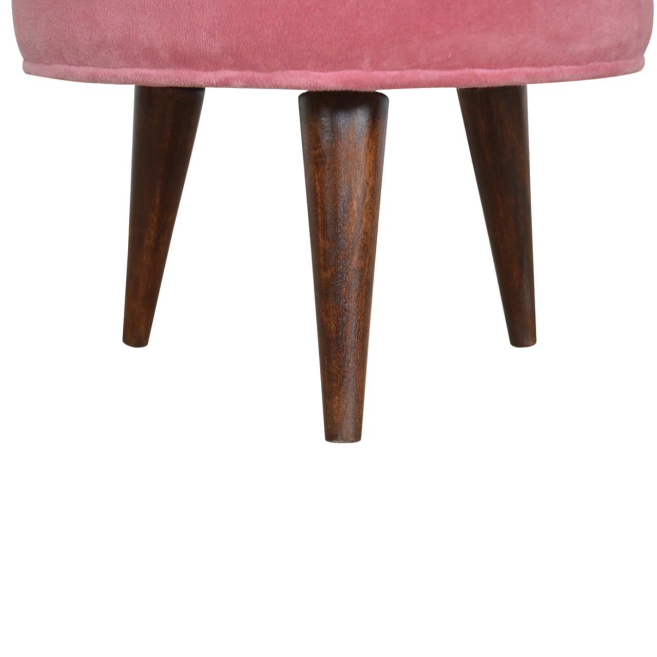 Pink Velvet Nordic Style Footstool - Image 2