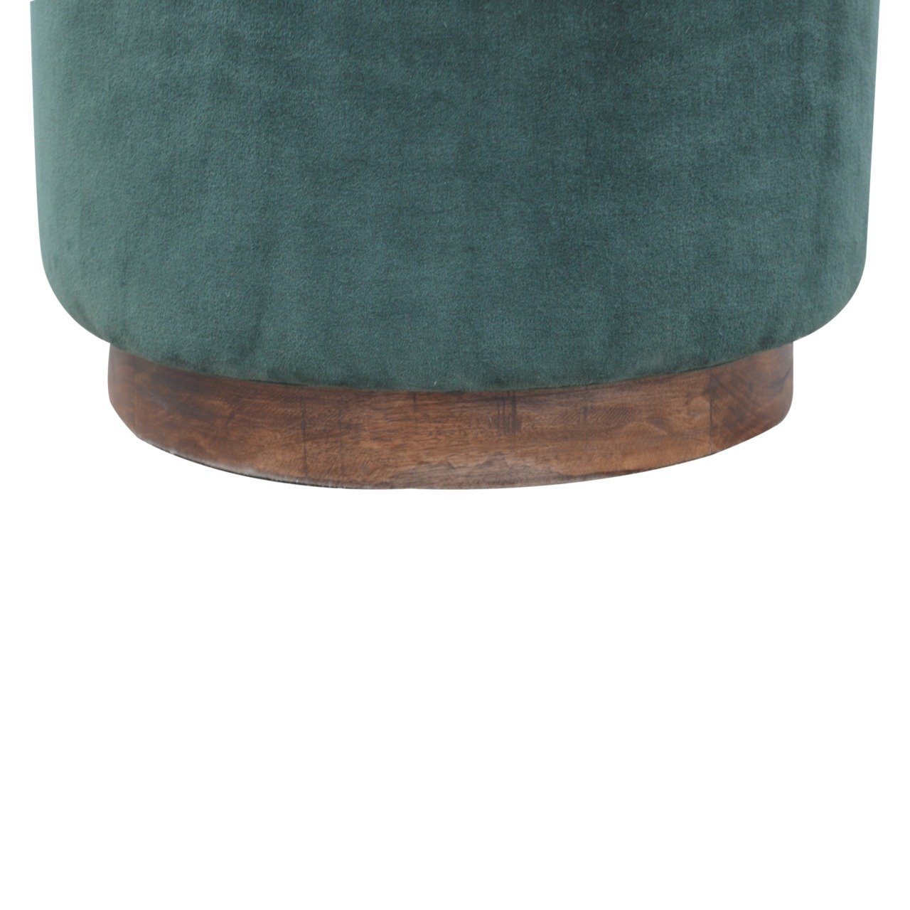 Large Emerald Velvet Footstool - Image 7