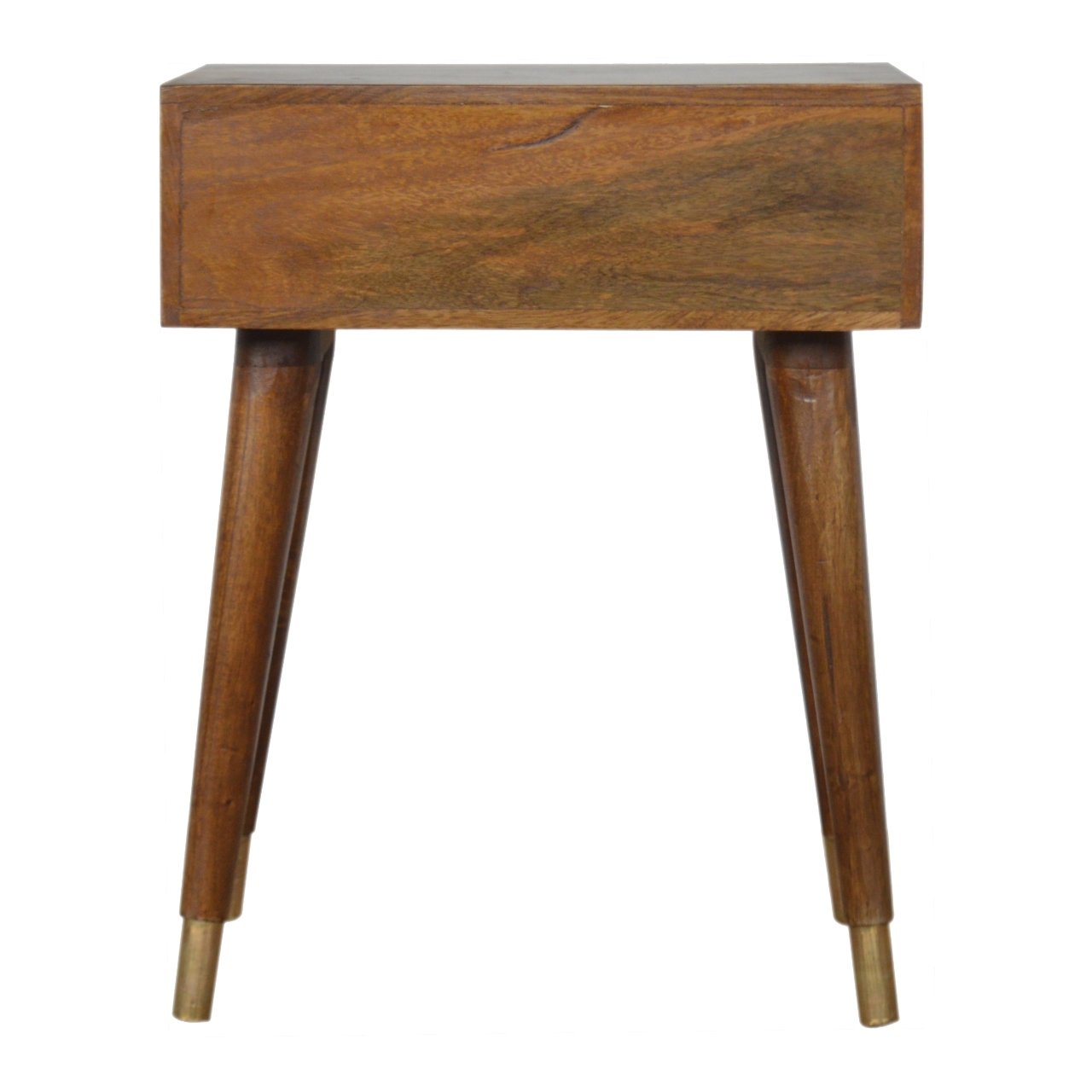 Chestnut Brass Cut out Bedside - Image 10