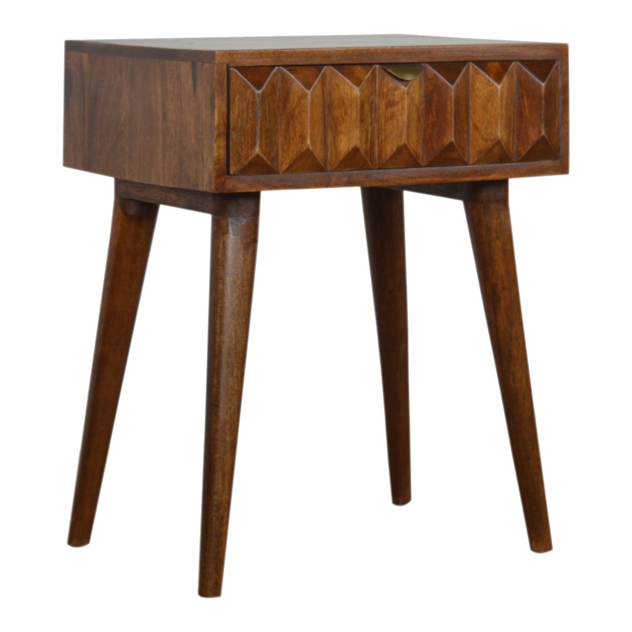 Carved Chestnut Bedside - Image 3