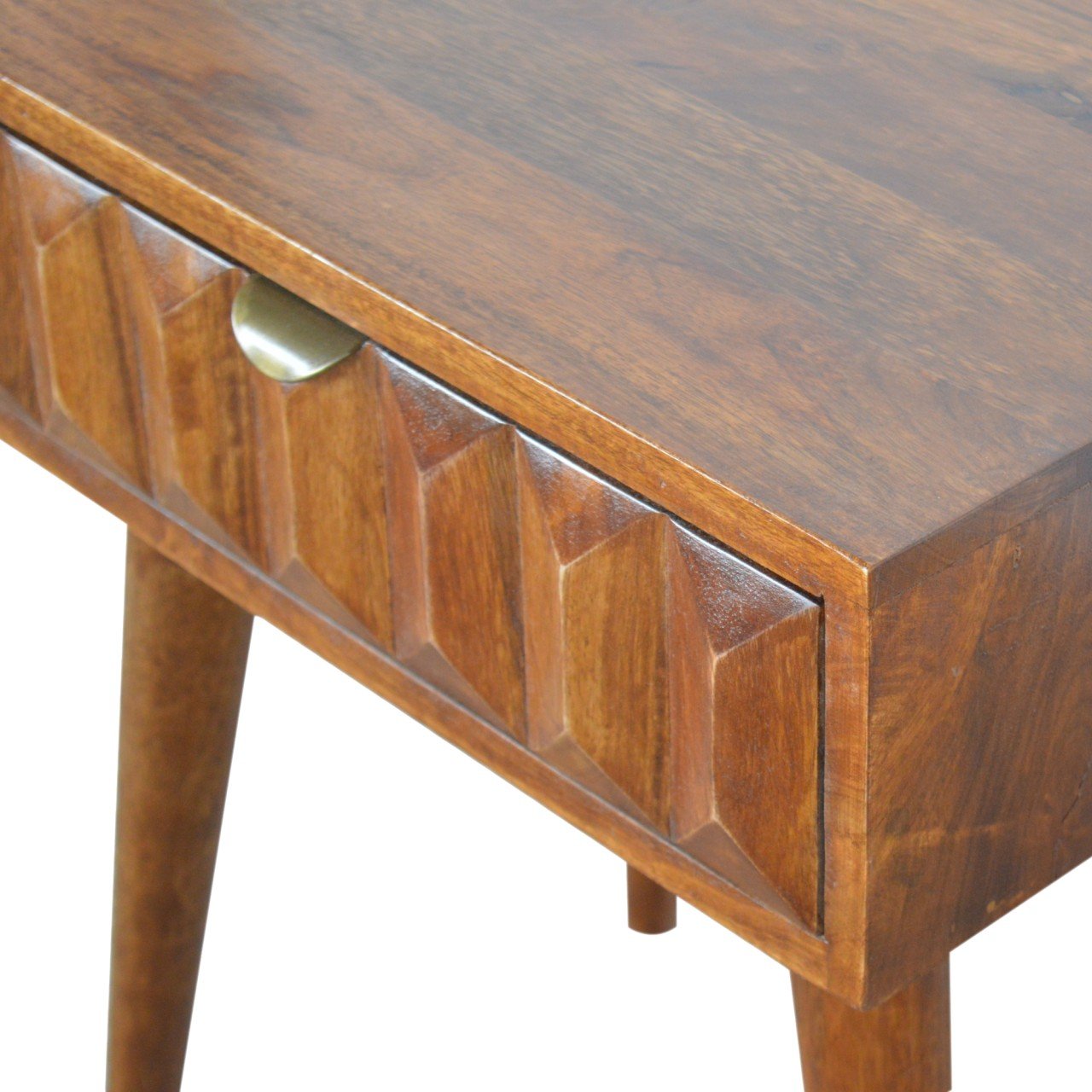 Carved Chestnut Bedside - Image 6