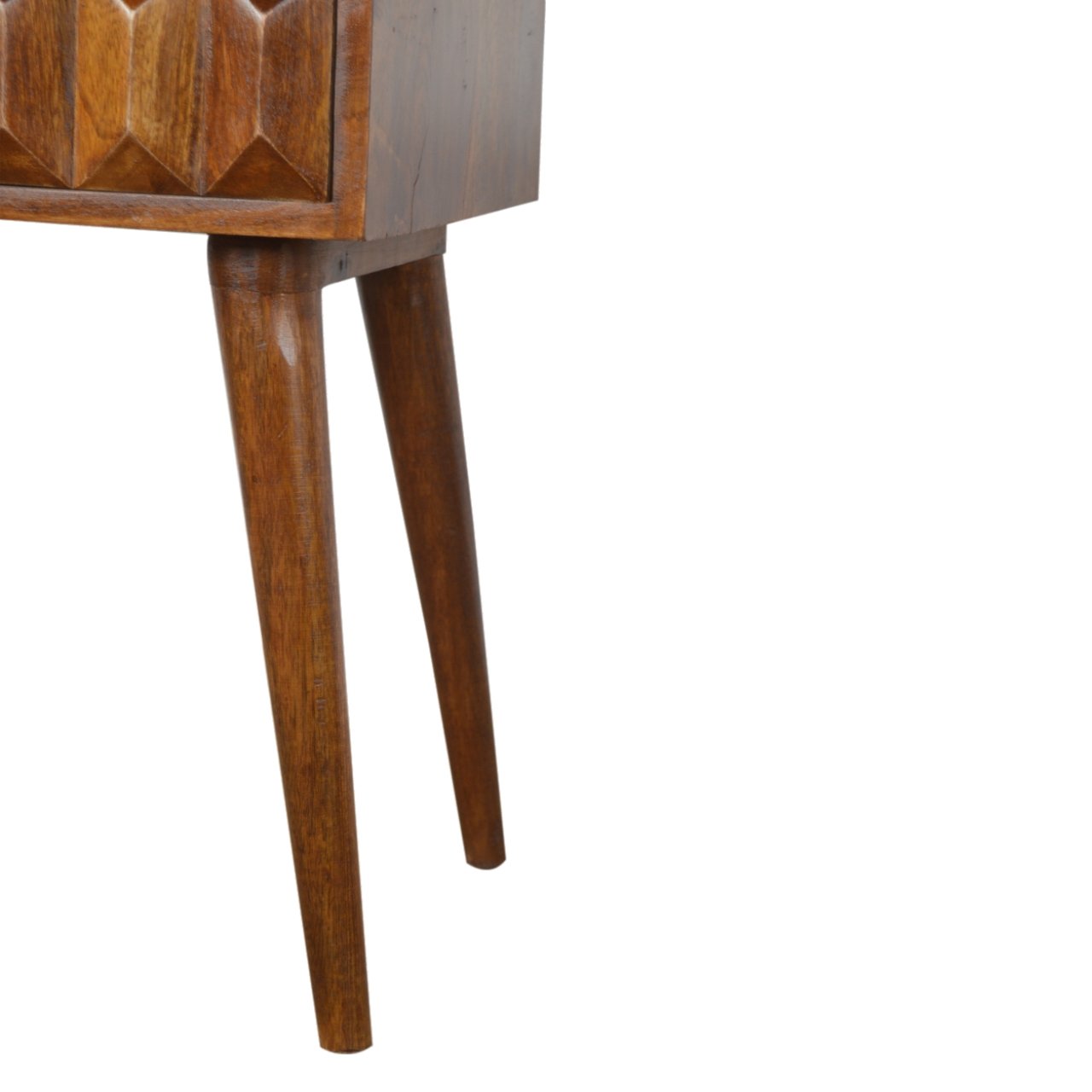 Carved Chestnut Bedside - Image 8