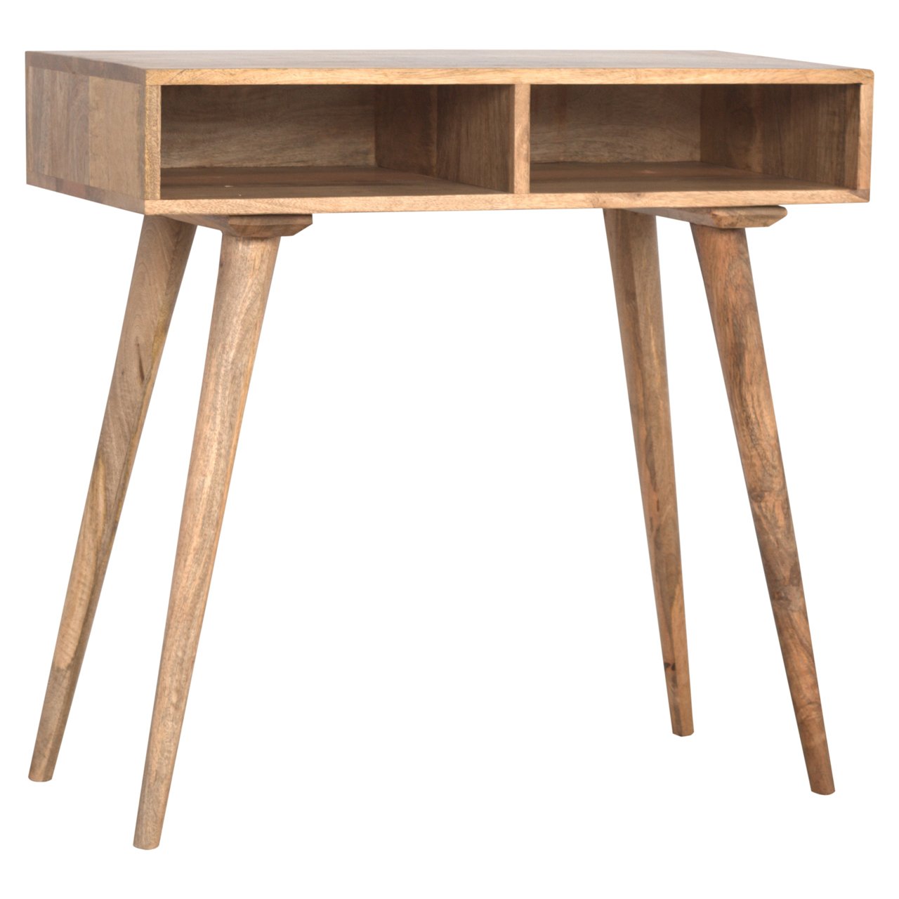 Oak-ish Open Shelf Writing Desk - Image 4