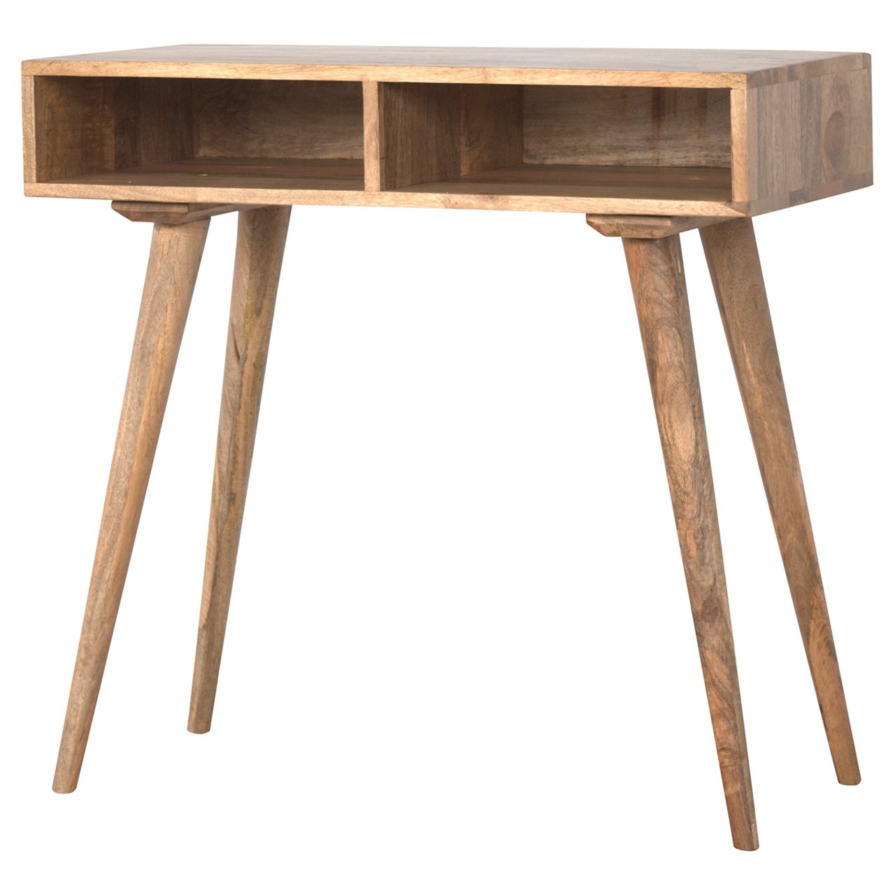 Oak-ish Open Shelf Writing Desk - Image 3